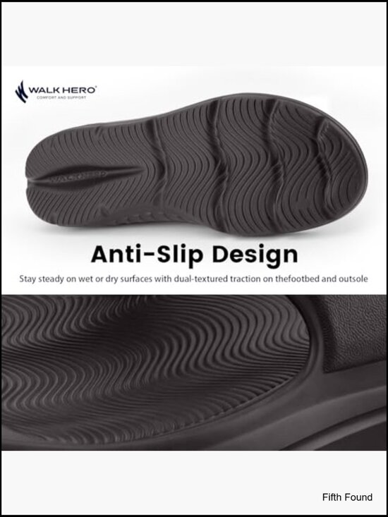 Men\'s Arch Support Flip Flops with Cushion & Non-Slip Sole main image 4